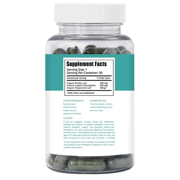 Body Magic Chlorophyll Capsules Steady Energy Support Greens